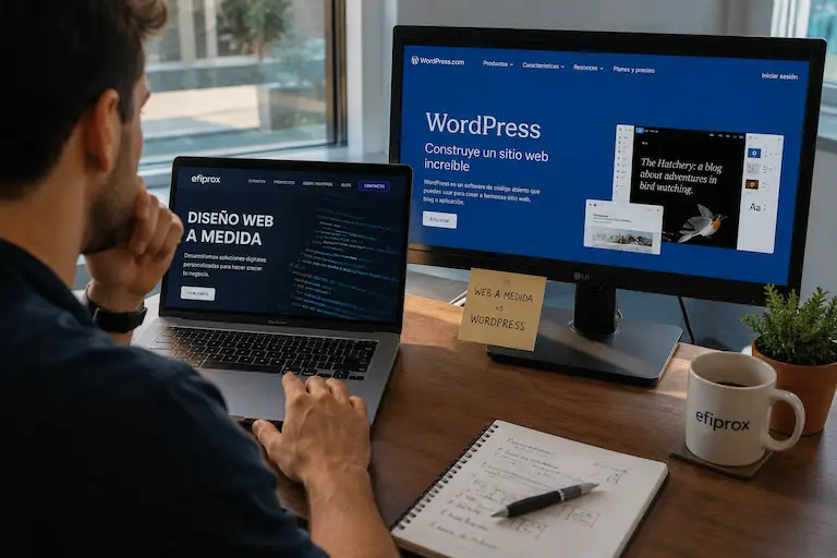 Custom web development vs WordPress comparison for growing businesses